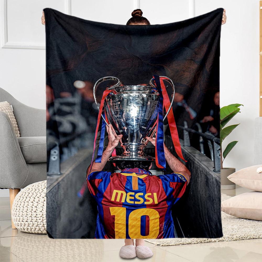 Messi 586 Blanket Comfortable Perfect for Couch Sofa Picnics Four Seasons Universal Stylish Decor Gifts For Family Or Friends