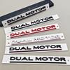 3D ABS Car Letters Logo DUAL MOTOR Rear Boot Trunk Emblem Badge Sticker Declas For Tesla Model 3 Model X Model S Y Accessories