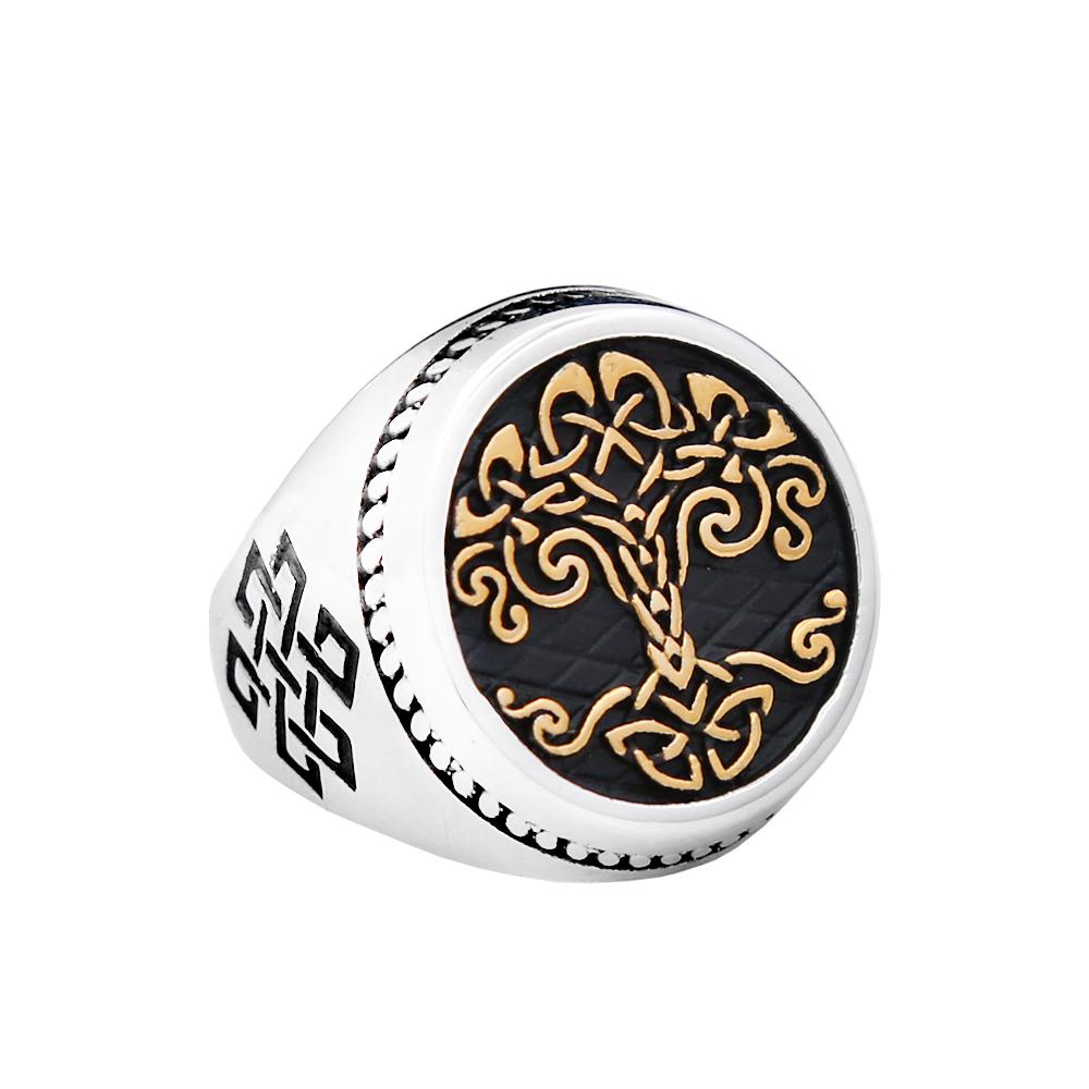 Модное винтажное кольцо «Дерево жизни» из нержавеющей стали с кельтским узлом для мужчин и женщин, уникальный амулет викингов, ювелирные изделия, подарок, дропшиппинг