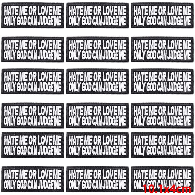 10Pcs/Lot Patch With Letters Iron On Patches For Clothing Thermoadhesive Patches On Clothes Slogan Proverb Patch For Clothes Sew