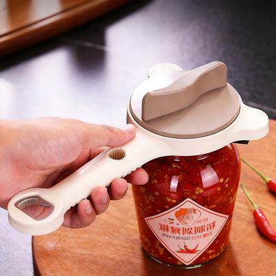 Ручная регулируемая нескользящая зубчатая консервооткрывалка, 4-в-1 многофункциональный бытовой инструмент для открывания бутылок