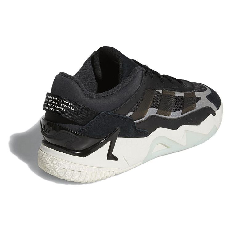 Adidas Originals Niteball 2.0 Кожаные Спортивные Классические Амортизирующие Нескользящие Прочные Низкие Кроссовки для Повседневной Носки Мужские Кроссовки Черные GX7095