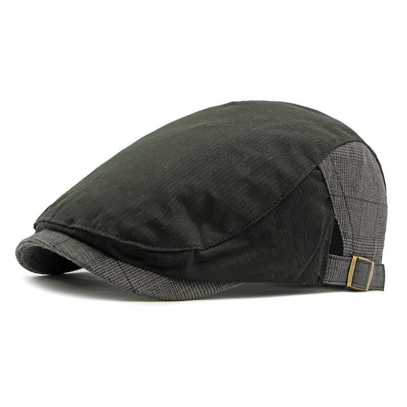 Lightweight Breathable Patchwork Flat Cap Men Women Vintage British Retro Ivy Cap Spring Summer Casual Driving Hat