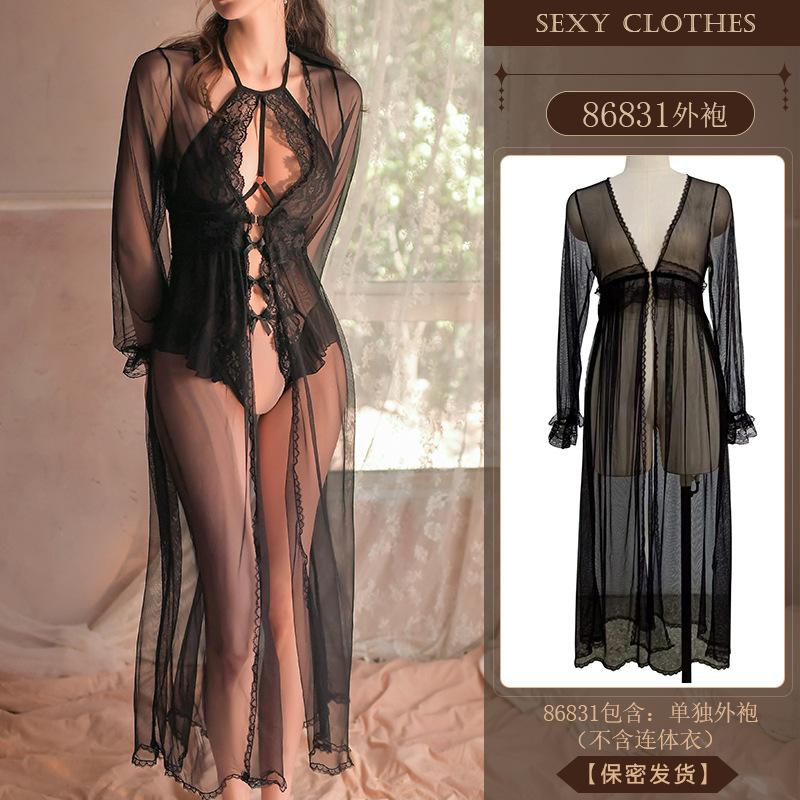 Original erotic underwear sexy lace seduction onesie women's pajamas free uniform supplies set