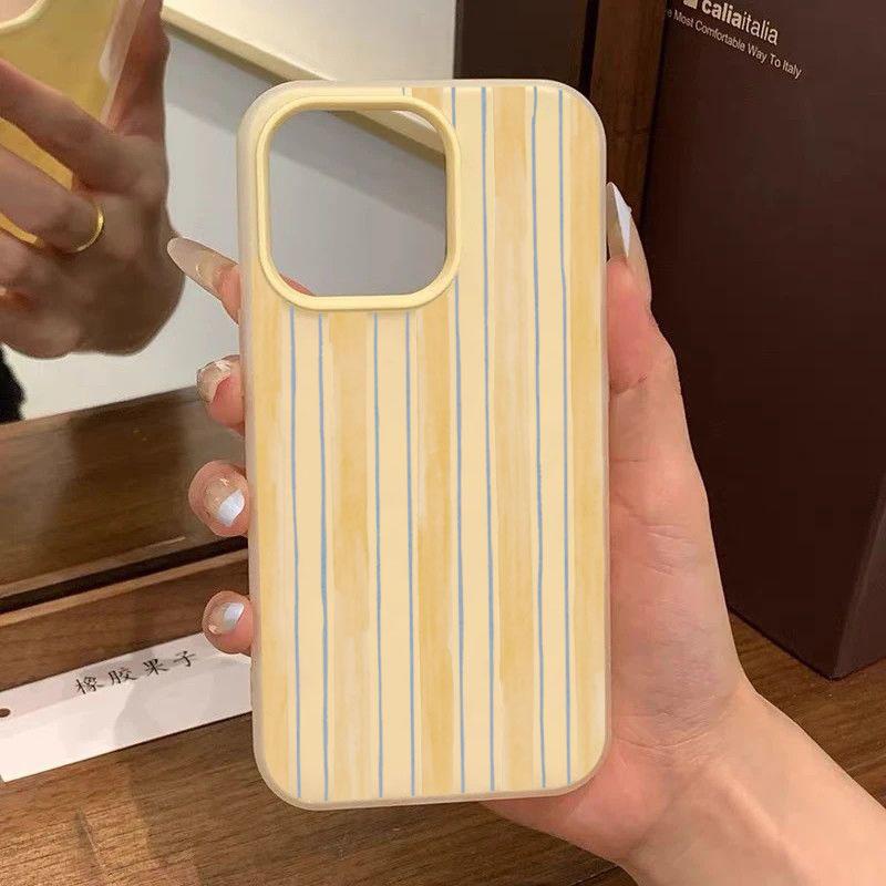 Стильный желтый полосатый чехол-книжка 2 в 1 для Xiaomi Mi 15T Pro Poco X7 X6 X5 M6 Pro 4G 5G Минималистичный дизайн Ударопрочная крышка