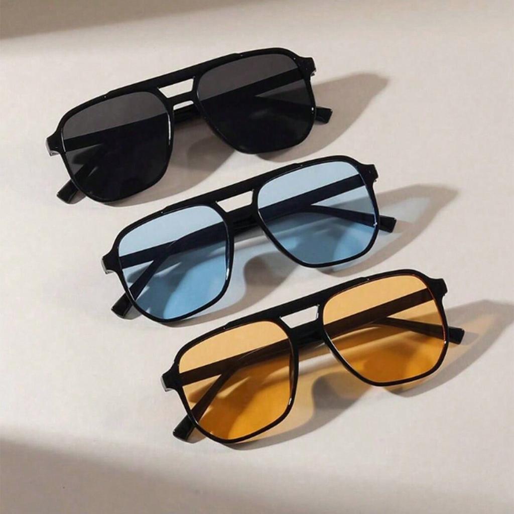 Hip-hop Sunglasses New Double-beam Frame Sunglasses Trend Women's Glasses Men's Sunglasses