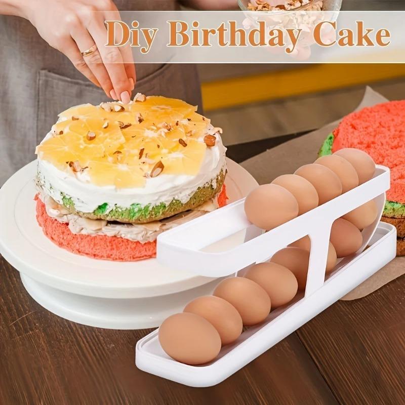Автоматический диспенсер для яиц, двухуровневый, для холодильника, экономит место для холодильника и столешницы, а также органайзер для кухонного холодильника, лоток для хранения яиц