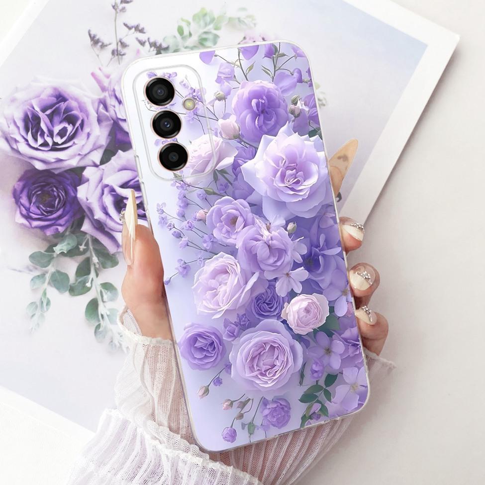 For Samsung M23 5G Case Transparent Cute Cat Fashion Butterfly Funny Painted Casing For Samsung Galaxy M23 5G SM-M236B SM-M236L