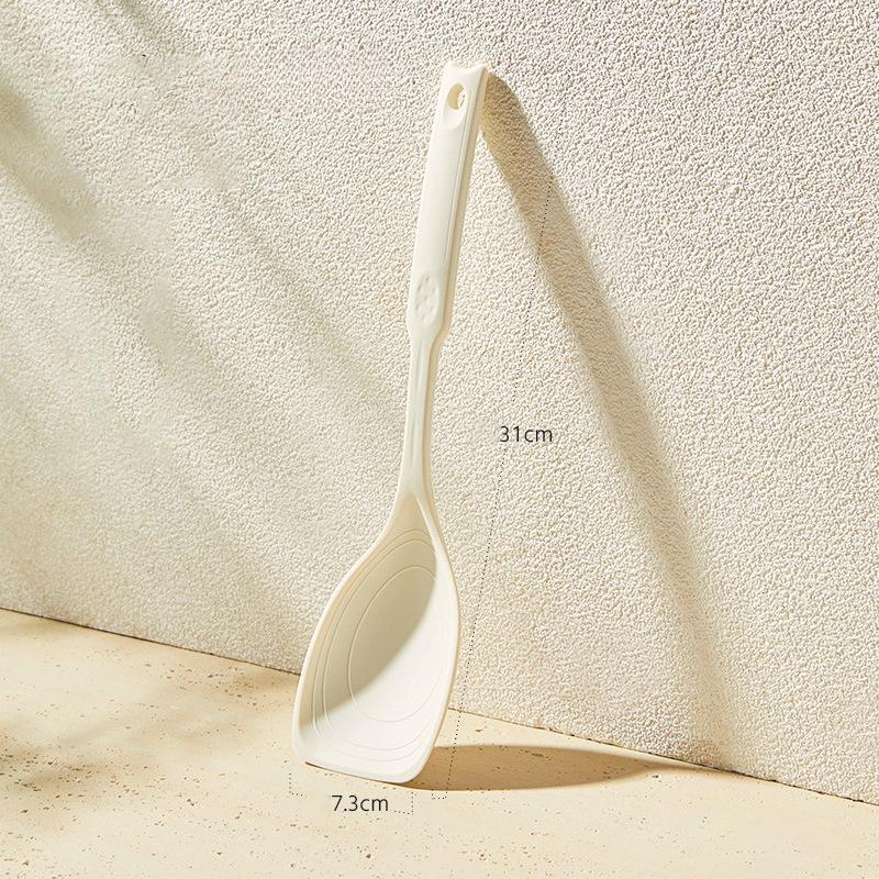 Силиконовая ложка многофункциональная удобно держать нескользящая круглая ручка большая кухонная утварь ложка для перемешивания силиконовая посуда совок