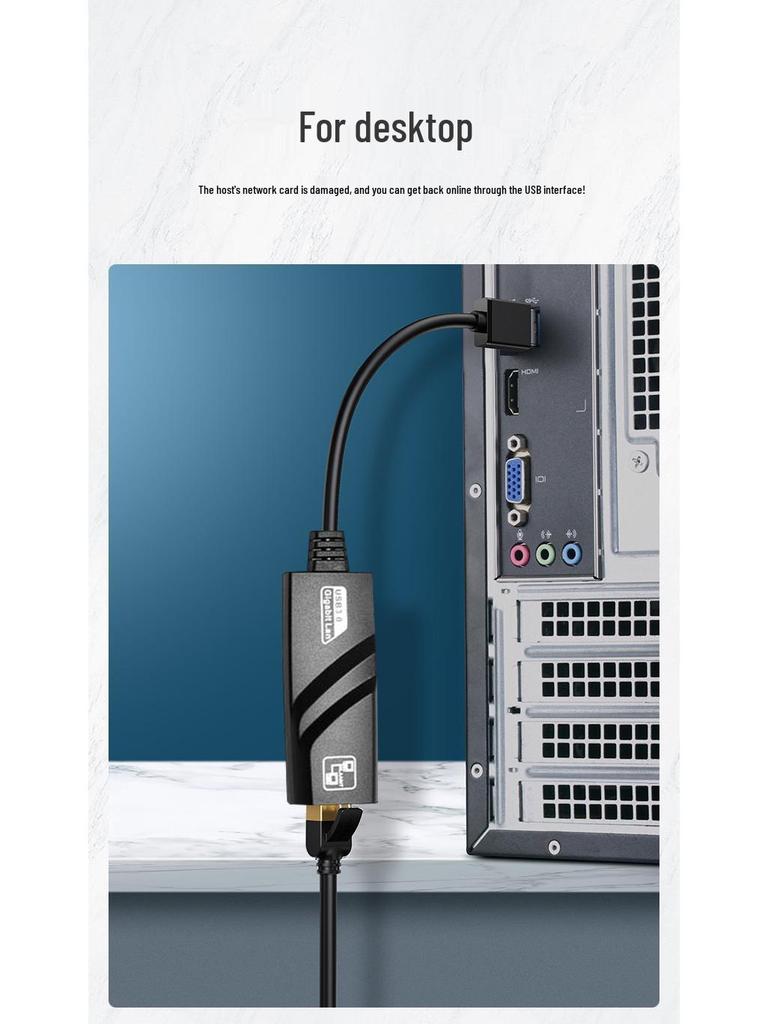 Адаптер USB-C к RJ45 Gigabit Ethernet со светодиодным индикатором