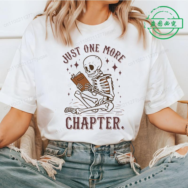 One More Chapter Prints Футболка для мужчин и женщин Одежда Любитель книг Топы Креативность Вся математика Короткий рукав Череп Мода Повседневная Футболка