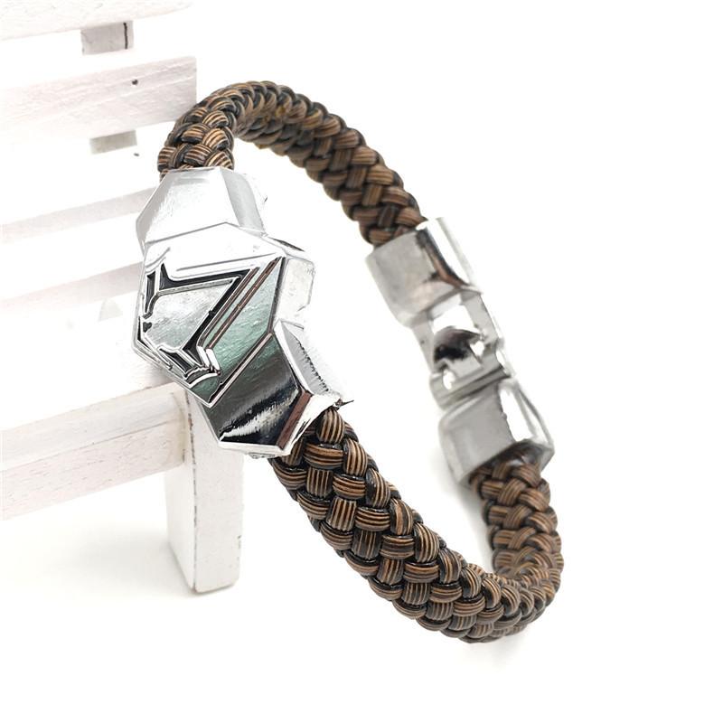 Наруто Аниме Ниндзя Унисекс Сплав Браслет Гальванизированный Дизайн Листа Коллекционный для фанатов Сувенир для путешествий Корпоративный подарок