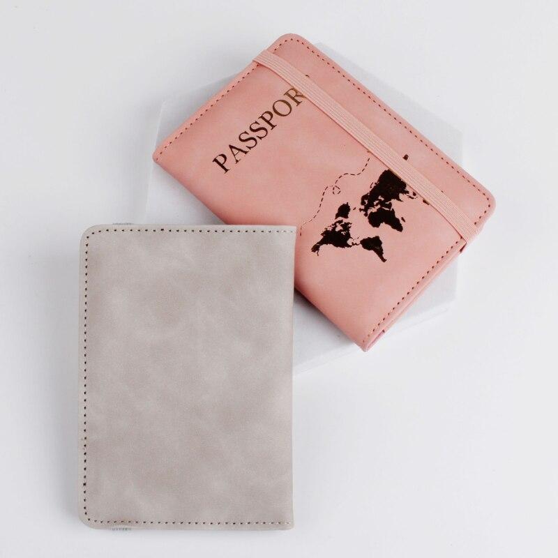 Personalised Travel Accessories Passport Holder Case Wallet Bags RFID Blocking PU Leather Passport Holder Case Elastic Style