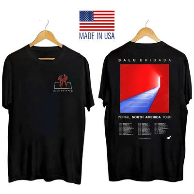 Футболка Balu Brigada Inspired Portal North America Tour 2025, двусторонняя, унисекс