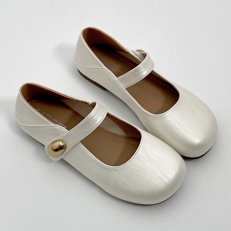Модные женские мягкие кожаные туфли Мэри Джейн на плоской подошве Весна Осень Новый стиль Французский Винтажный Сказочный Повседневные Элегантные Туфли для Коммутирования