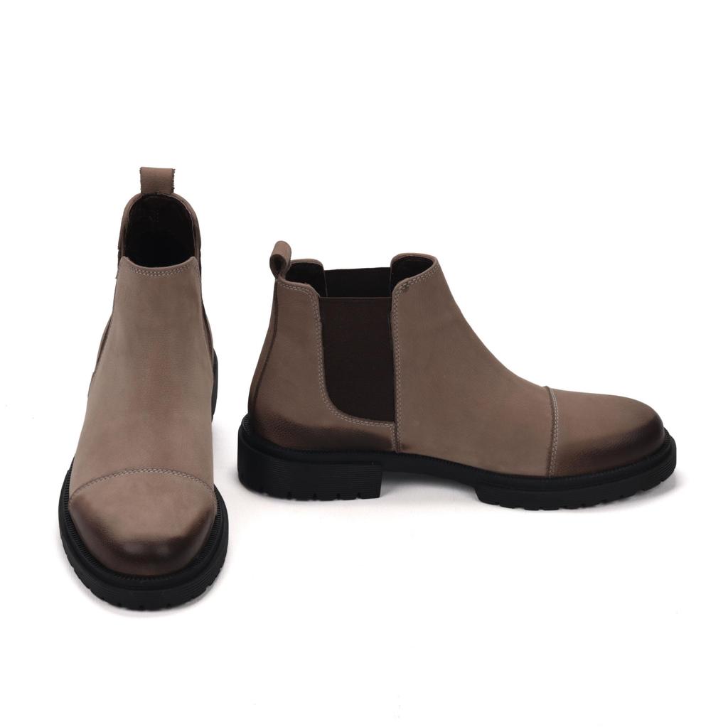 Men's Genuine Leather Rubber Sole Casual Boots Chelsea