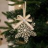 Star Design Snowflake Pendant Decorations Gold Color Icicle Ornaments Set  Festive Ambience