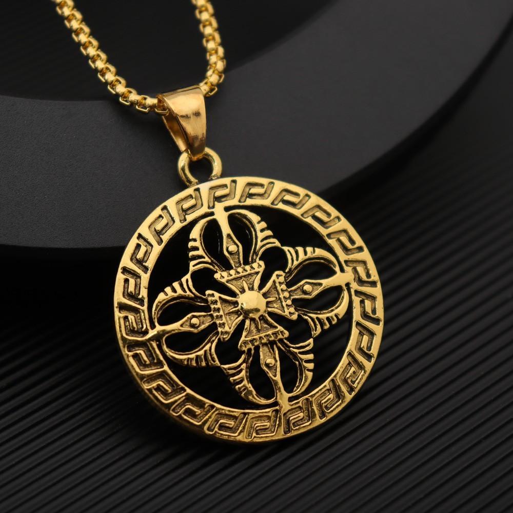 European and American Retro Totem Alloy Pendant Trendy Fashion Men's Necklace Accessories