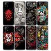 Phone Case for Xiaomi Mi 11 Lite 5G NE 11X 11T 12 Pro Poco F1 F3 X3 GT X4 NFC Pro Cases Cover Samurai Oni Mask Tattoo Dragon Art