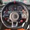 Чехол на руль автомобиля из углеродного волокна и кожи Для Volkswagen VW Golf 7 GTI Golf R MK7 VW Polo GTI Scirocco 2015 2016 Интерьер