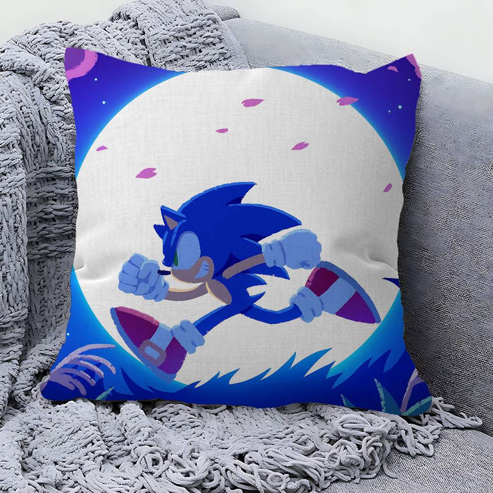 Anime S-Sonics H-Hedgehoges Pillow Gift Home Office Decoration Pillow Bedroom Sofa Car Cushion Coverpillow Case