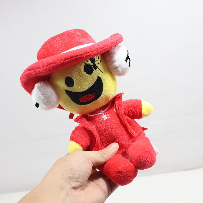 New Steel A Brainrot Jandel With Red Hat And Black Monkey Plush Toy
