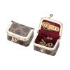 Royal Bagger Genuine Leather Mini Jewelry Box Women's Coin Purse Solid Color Kiss Lock Change Pouch Casual Style Small Storage Bag for Women 1894