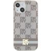 Dkny Dkhmp15Shcptse Iphone 15 / 14 / 136.1 Beżowy/Beige Hardcase Iml Checkered Mono Pattern & Printed Stripes Magsafe