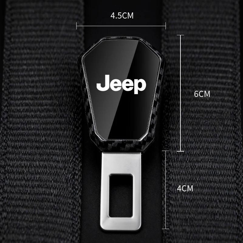 Для Jeep Расширитель-заглушка зажима ремня безопасности автомобиля из углеродного волокна Для Jeep Wrangler JL JK Renegade Grand Compass Gladiator Cherokee Patr