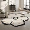 Ковер для гостиной Цветочные ковры Коврик для стула Черный Белый Роскошный домашний декор Ковер Спальня Коврики у кровати Alfombra De Salón