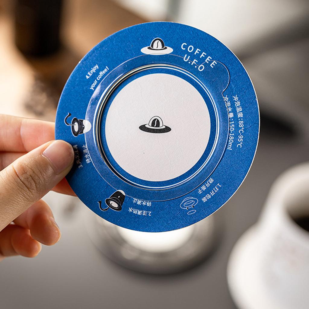 10pcs Single Use Hanging Ear Coffee Filters Flying Saucer Shaped Filter Paper Portable Coffee Brewing Accessories