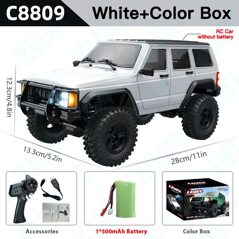 C8801 C8809 1/18 Радиоуправляемый Автомобиль 2.4G Пульт Дистанционного Управления Гусеничный 4WD Электрический Скалолазный LED Внедорожный Модель Автомобиля Игрушки для Детей