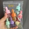 7pcs/set 5/10ml Essential Oil Bottle Glass Perfume Container Vials Mini Dropper Bottle  For Cosmetic