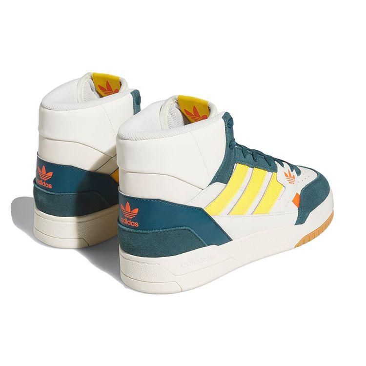 Adidas Оригинальные кроссовки Originals Drop Step, удобные, модные, легкие, прочные, нескользящие, с высоким верхом, унисекс, для скейтбординга, бело-зелено-желтые FZ5703