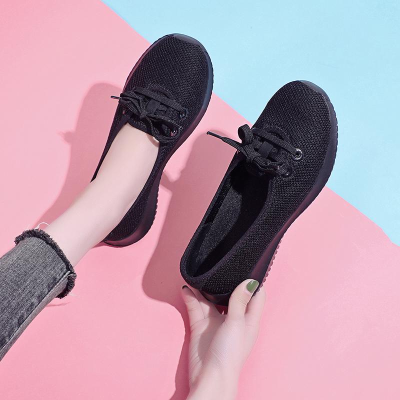 Домашняя уличная обувь для мамы для отдыха с дышащей сеткой, женская повседневная обувь для ходьбы на плоской подошве, офисная рабочая обувь для медсестры