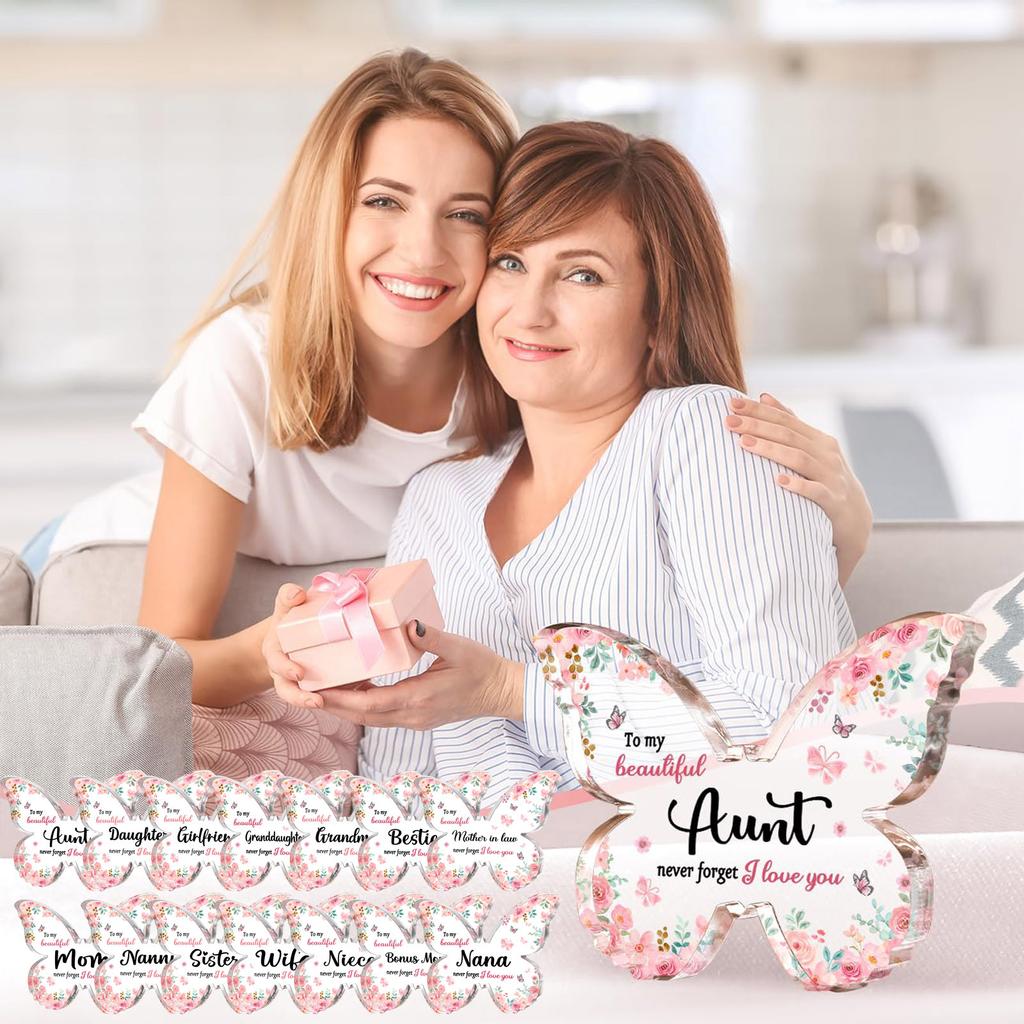 Butterfly Transparent Acrylic Tabletop Decoration Vertical Ornament Gift