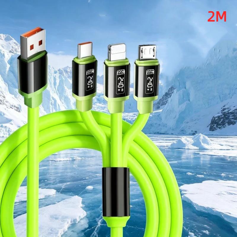 3 в 1 240 Вт Кабель для быстрой зарядки Для Micro USB Type C Кабель для зарядки Несколько USB-портов Для всех телефонов