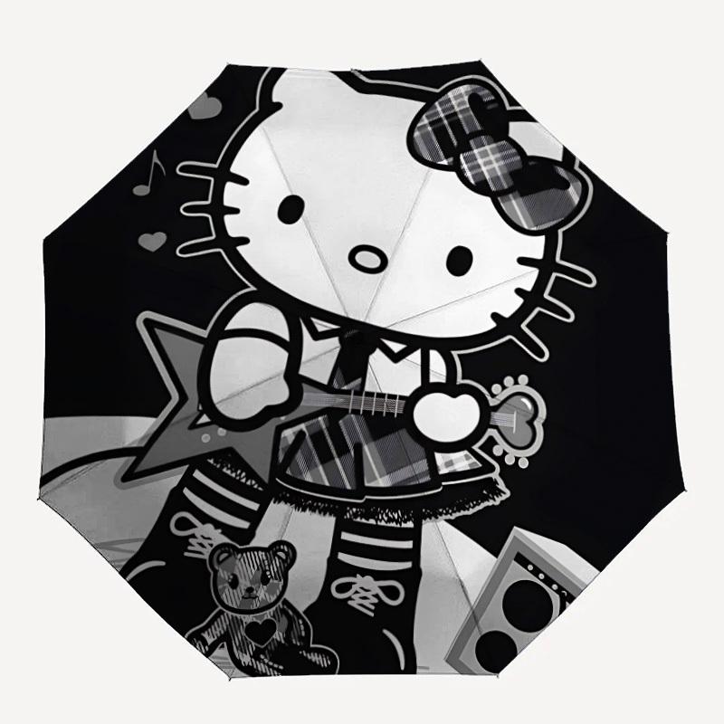 1pc Hello Kitty Automatic Umbrella 8-Bone Design Compact Gear for Outdoor Travel, Perfect Helloween Chrismas Gift for Friends or Family yy250903221