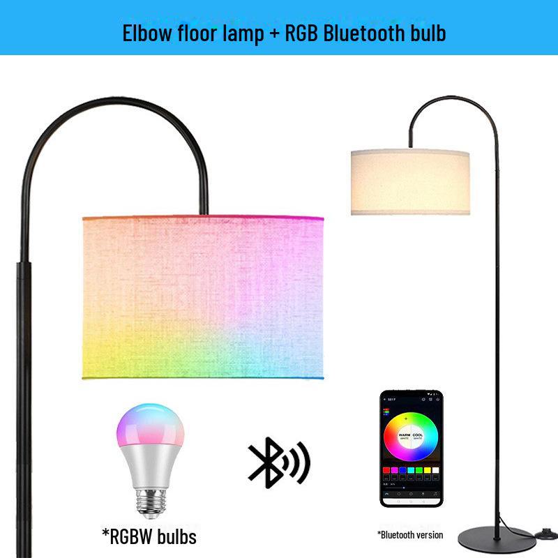 Modern Nordic LED Remote-Controlled Floor Lamp - Simple Bedside and Living Room Design