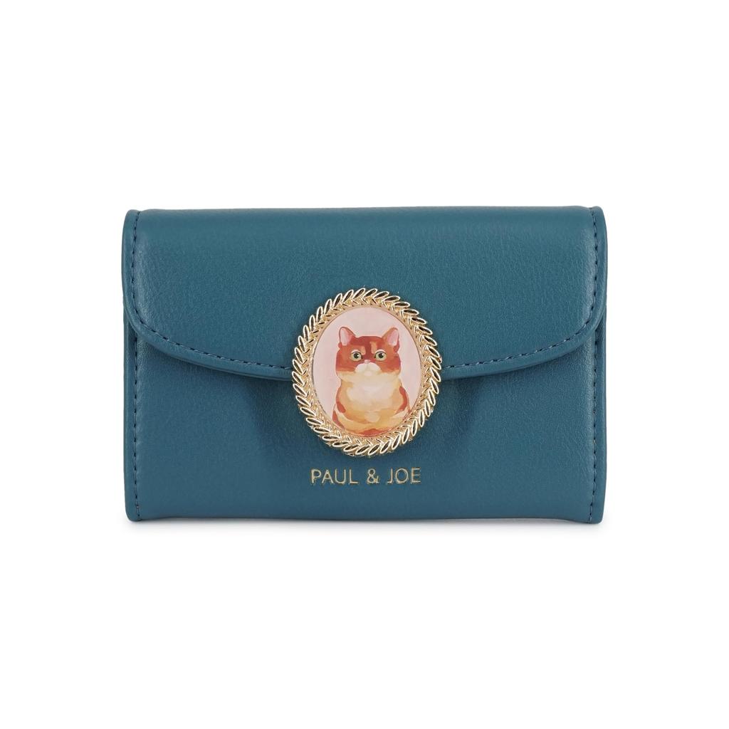 АКСЕССУАРЫ Разделенная визитница Брошь в виде кошки Зеленый БЕСПЛАТНО [Paul & Joe] [Paul & Joe] PJA-W1174 PJA-W1174