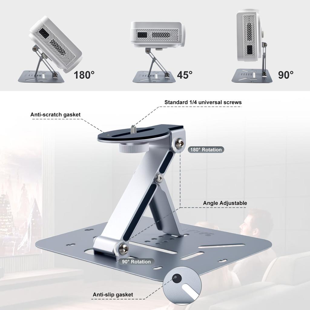 Universal Mini Projectors Bracket Holder Max Load 5 Ibs Home Desktop Projector Holder Stand Table Mobile Projector Wall Mount