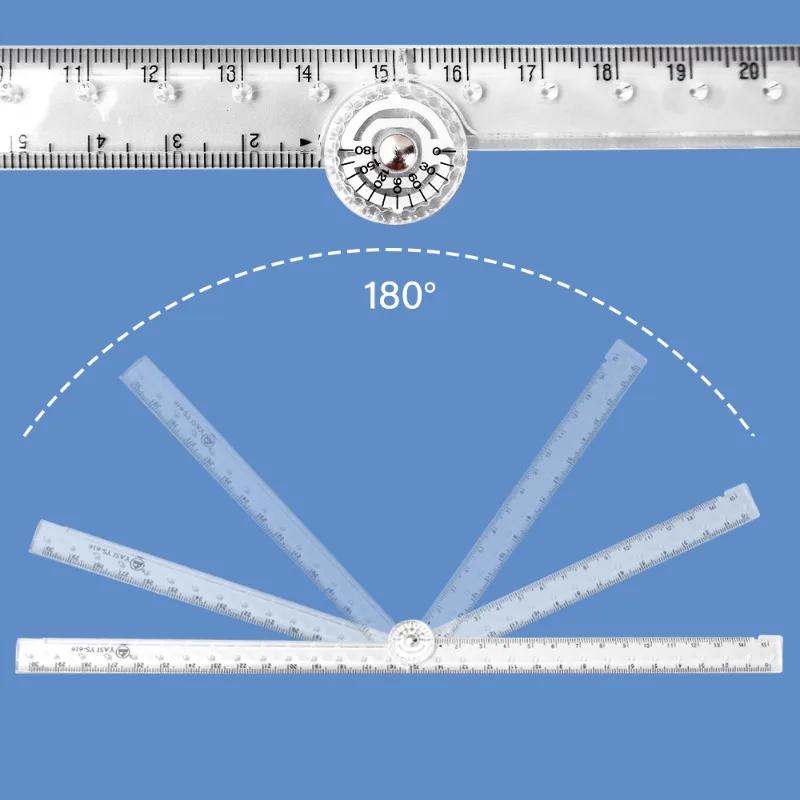 Прозрачная акриловая линейка линейка для рисования математическая линейка круговое рисование шаблон геометрии угол школа офис измерительная