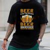 Craft Beer Funny Graphic Motorcycle Men T-Shirt Cotton O-neck Short Sleeve Hip Hop Streetwear T
