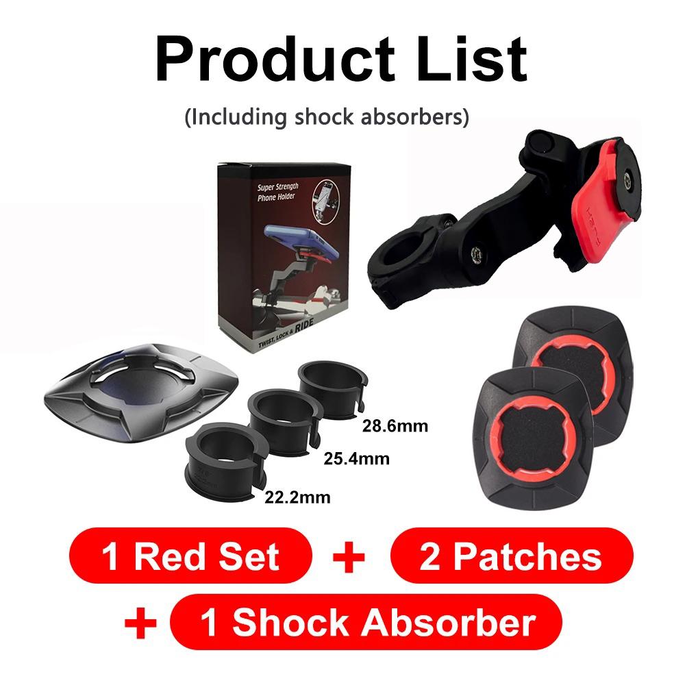 Bike Motorcycle Phone Holder Anti Shock 360° Stand Rotatable Mount Clamp for MTB 4Lock Scooter Cycling Accessories motorcycle 6