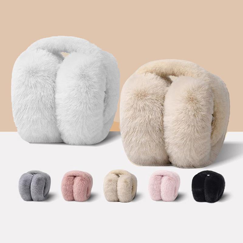 Зимние теплые наушники Maillard Brown Suede Plush Earamuffs Women, складные мягкие утолщенные наушники, милые простые аксессуары для ушей