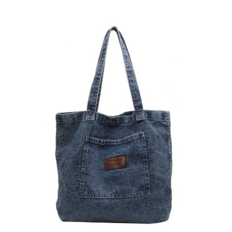 Сумка из джинсовой ткани в стиле ретро, женская, новая, корейская, в стиле Харадзюку, сумка через плечо, повседневная, сумка для шопинга