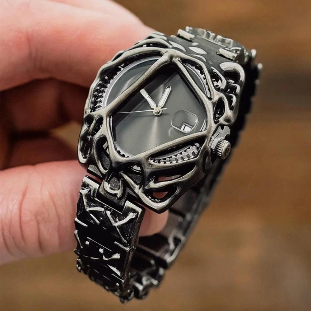 Y2k Black Green Dial Unisex Quartz Watch Men Antique Alabaster Style Men Watch High Quality Original Unique Creative AAA Clock