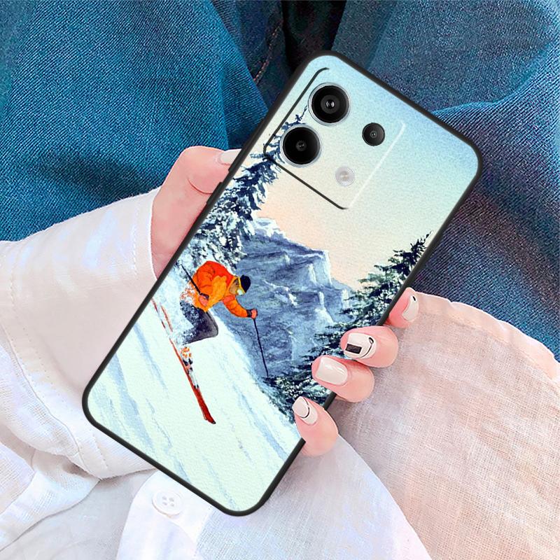 Skiing Snow Snowboard Ski Cover For Xiaomi Redmi Note 14 13 Pro 12 11 9 10 9S 10S 11S 12S Redmi 14C 10C 12C 13C Case