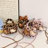 Leopard Print Kitten Crossbody Bag for Girls – Cute Bowknot Cartoon Purse