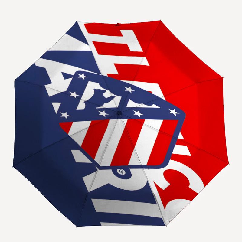 1pc Atletico Madrid Umbrella, Sun Protection, And UV Shielding. It Has Eight Sturdy Ribs for Outdoor Use And Perfect As a Holiday Gift